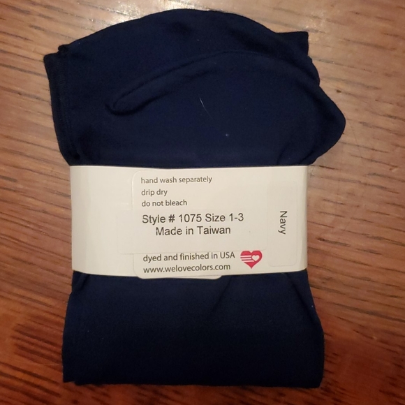 NWT We Love Colors girls navy tights - Picture 2 of 2
